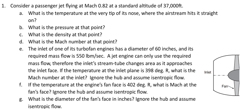 Consider a passenger jet flying at Mach 0 . 8 2