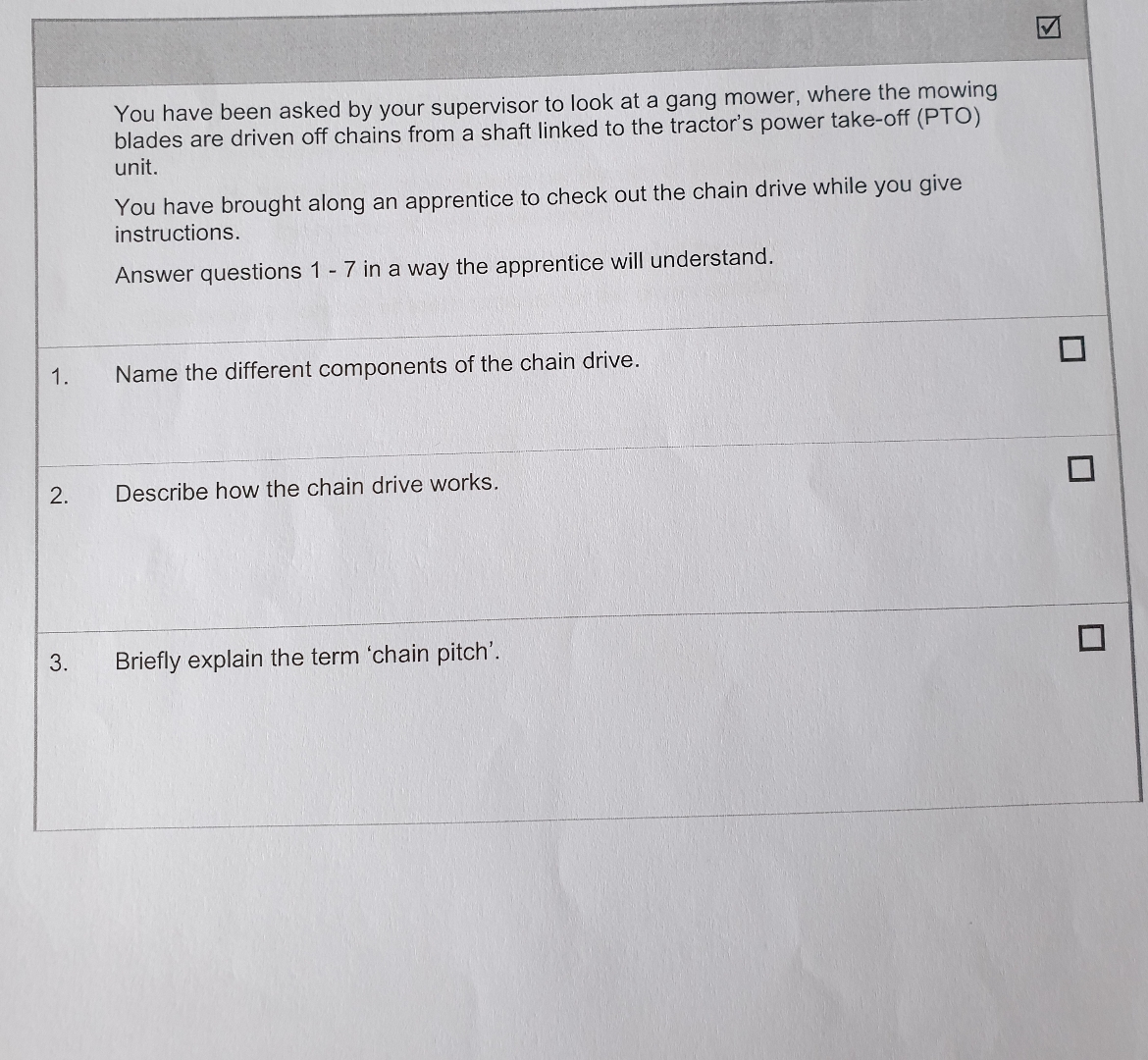 You have been asked by your supervisor to look at