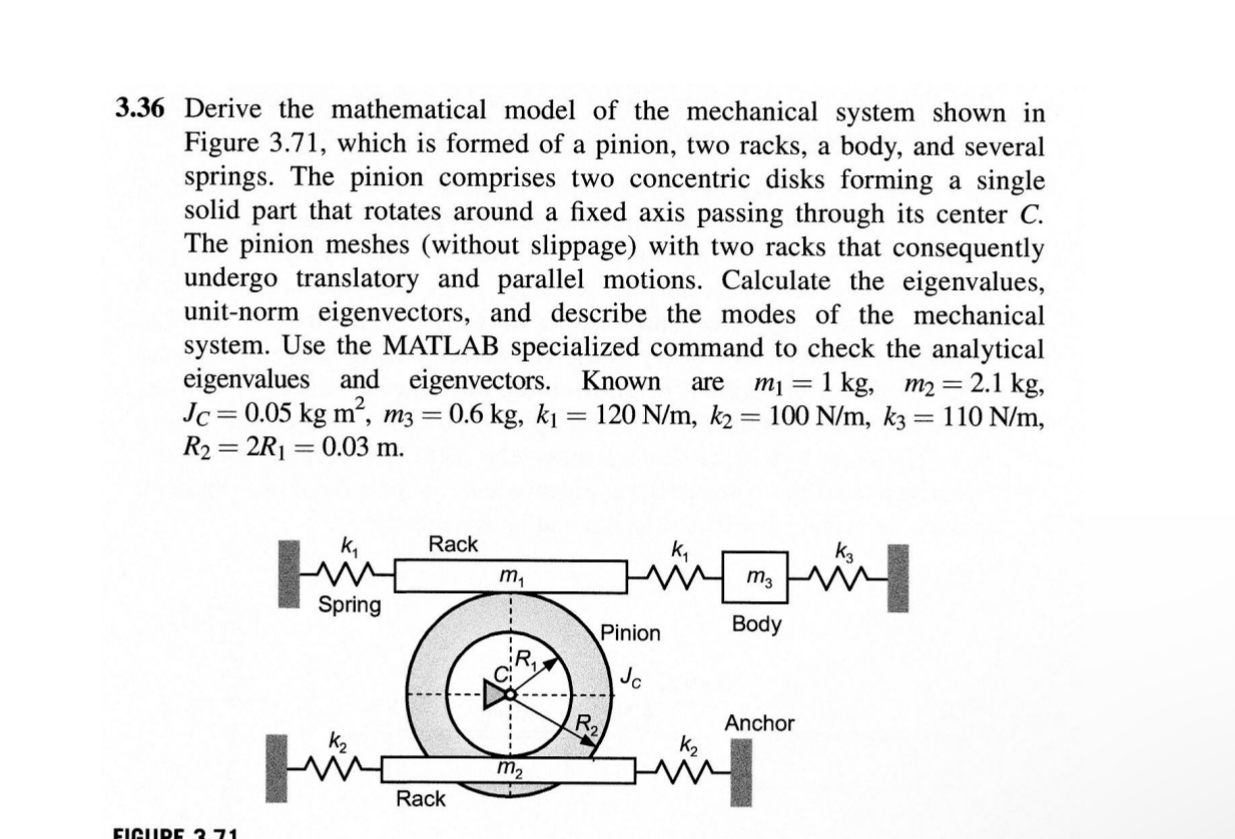 3 . 3 6 Derive the mathematical model of the