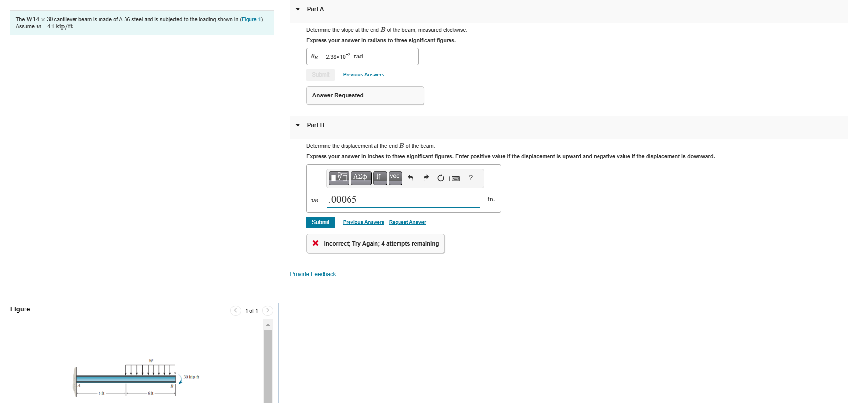 The W 1 4 3 0 W 1 4 3 0 cantilever beam is made