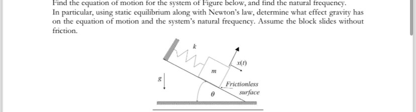 Find the equation of motion for the system of