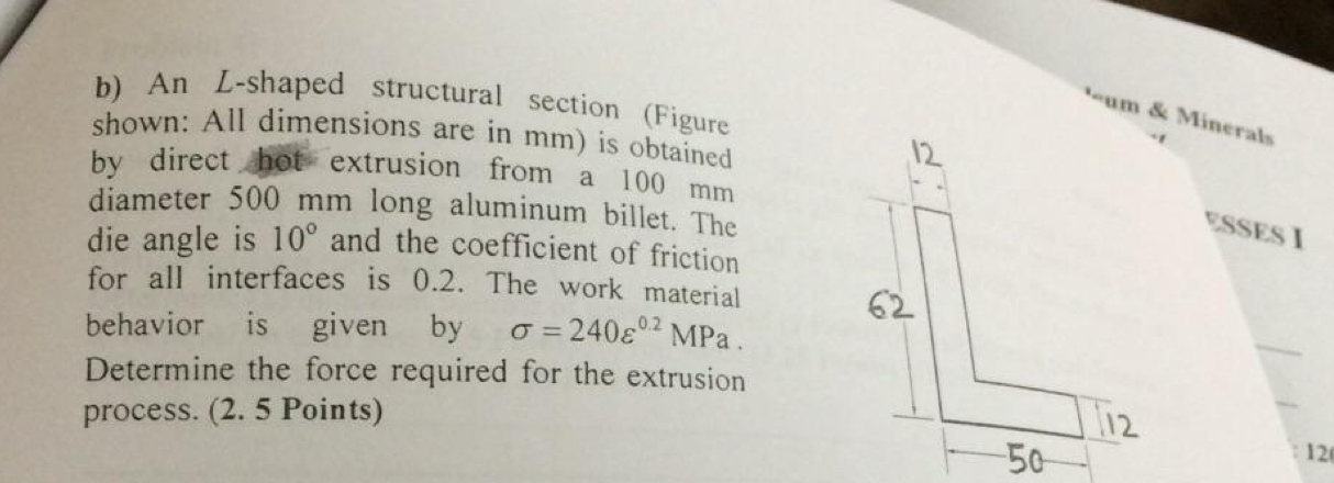 b ) An L - shaped structural section ( Figure