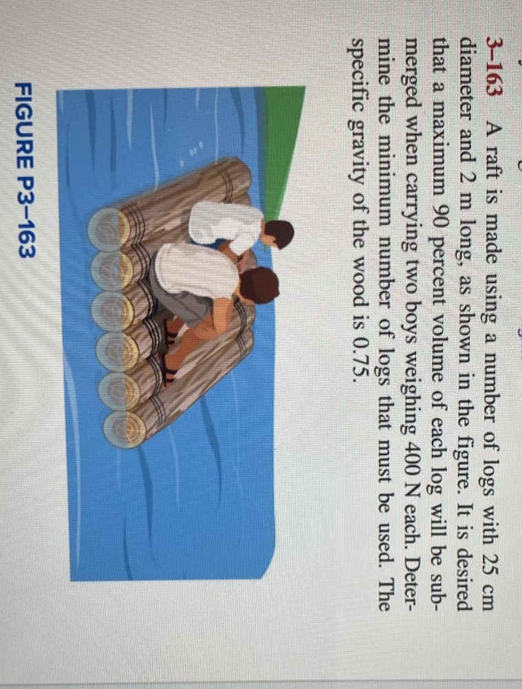 3 - 1 6 3 A raft is made using a number of logs