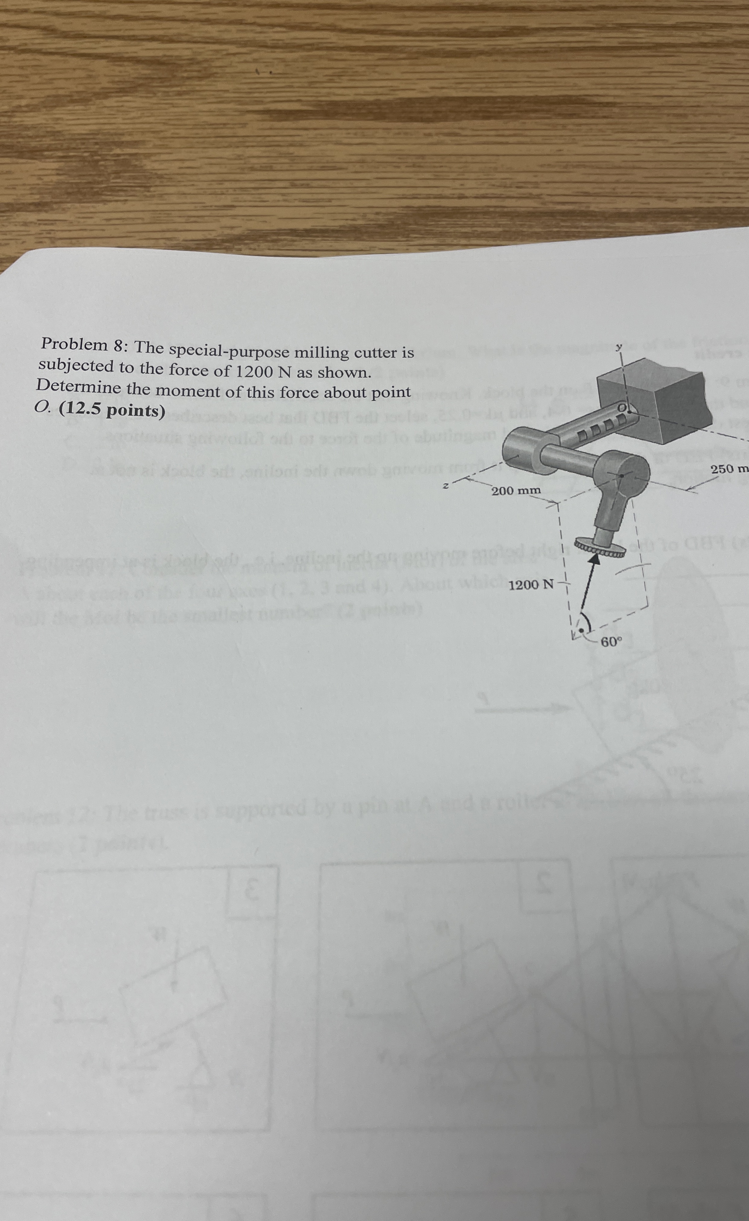 Problem 8 : The special - purpose milling cutter