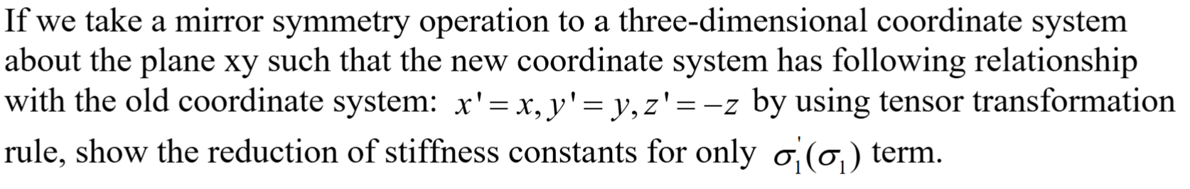 If we take a mirror symmetry operation to a three