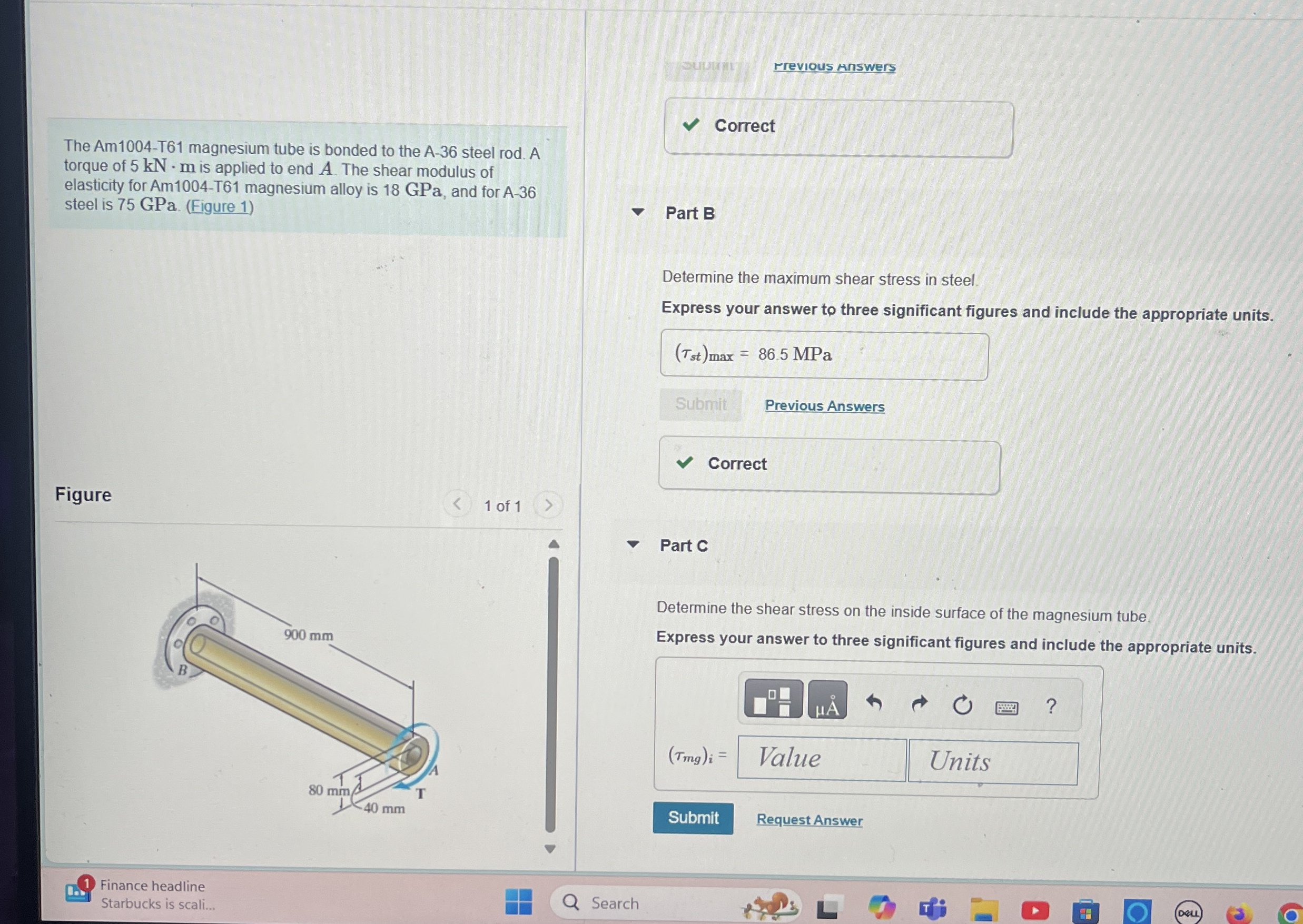 The Am 1 0 0 4 - T 6 1 magnesium tube is bonded