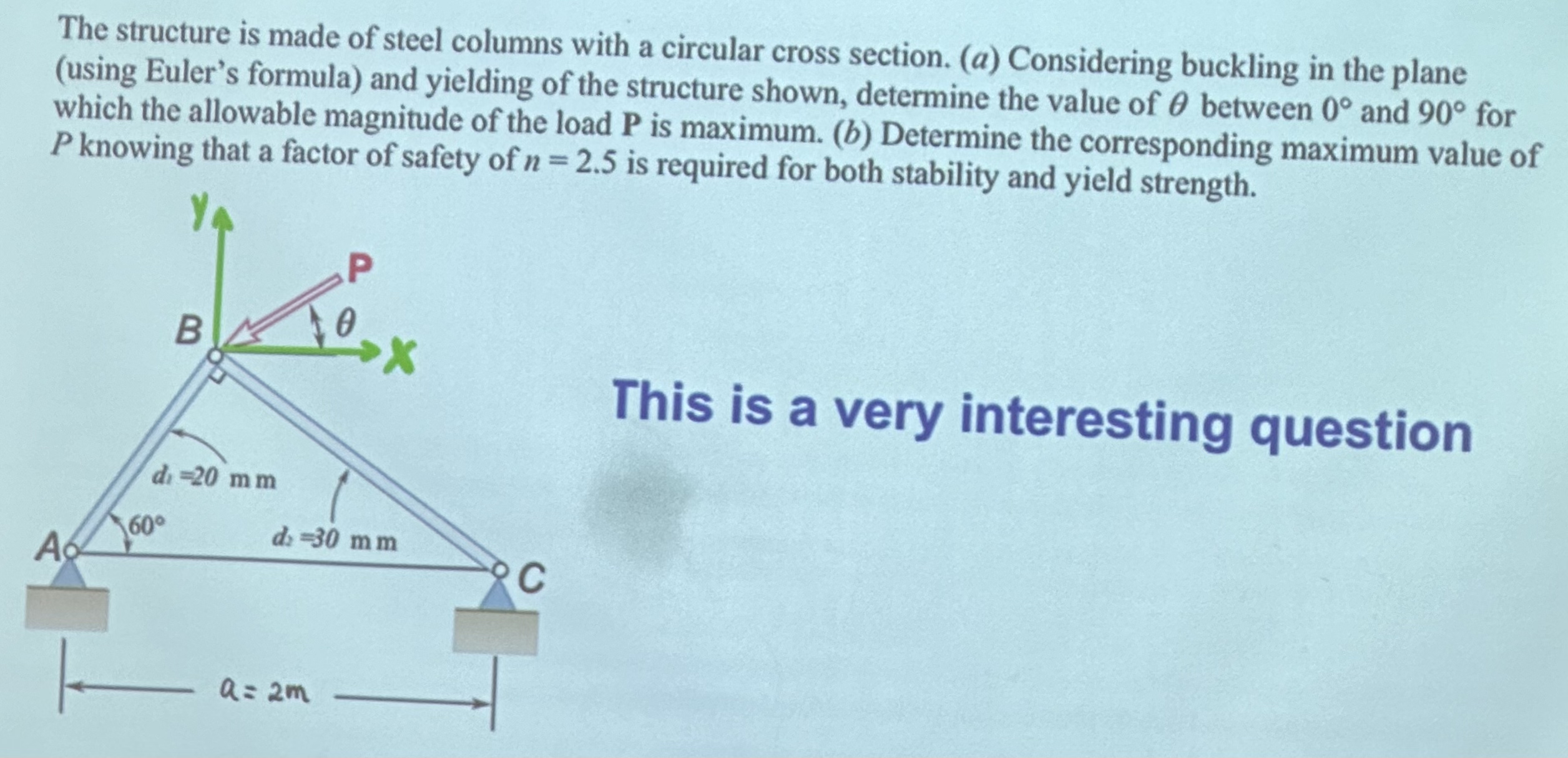 The structure is made of steel columns with a