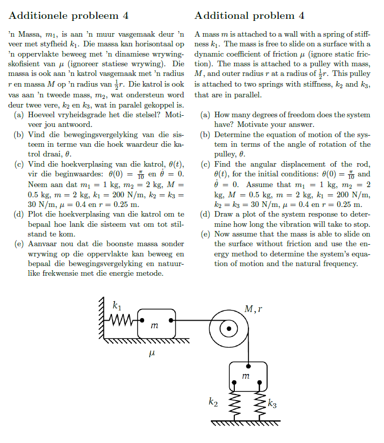 Additional problem 4 A mass m is attached to a