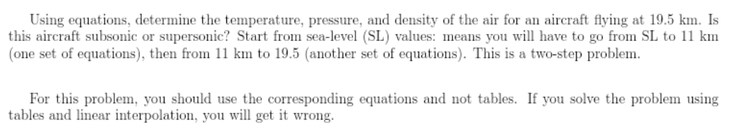 Using equations, determine the temperature,