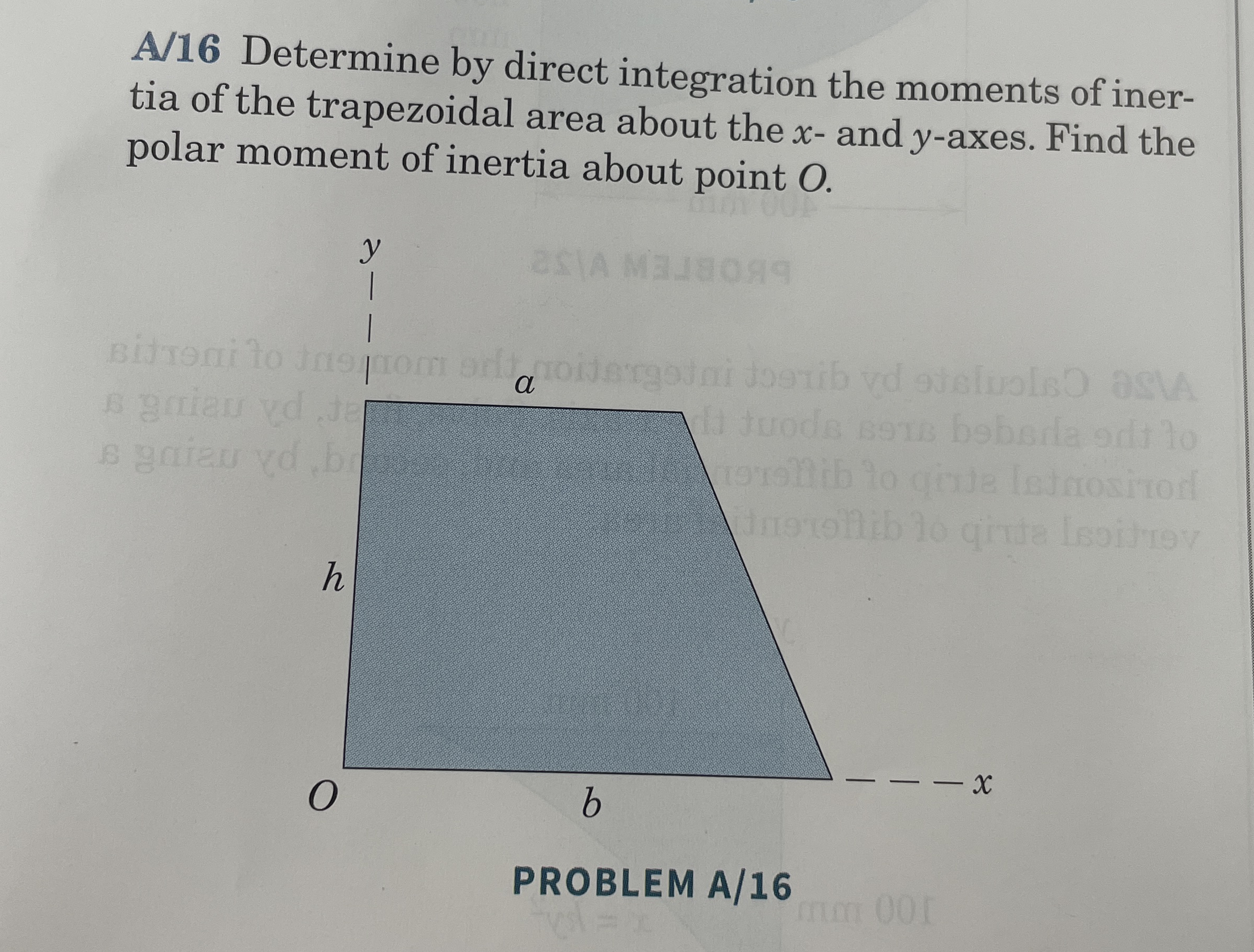 A / 1 6 Determine by direct integration the