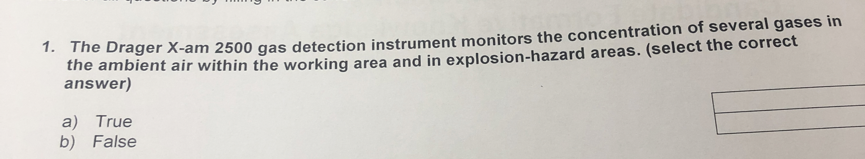 The Drager x - am 2 5 0 0 gas detection
