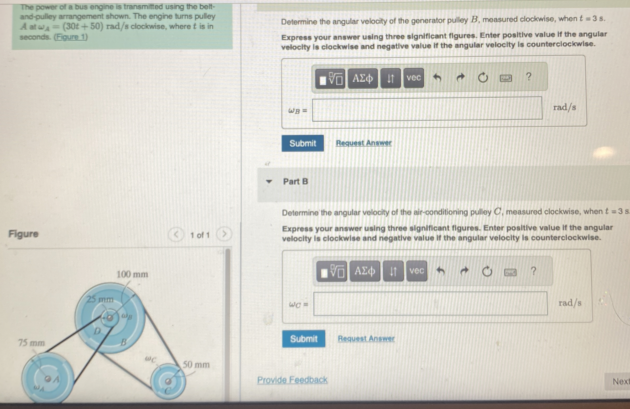 The power of a bus engine is transmitted using