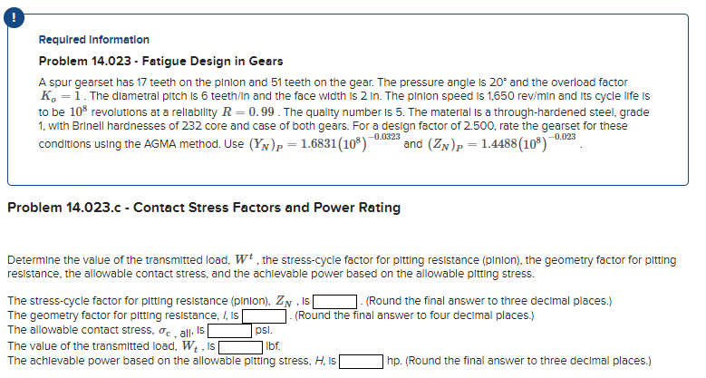 Required Information Problem 1 4 . 0 2 3 -
