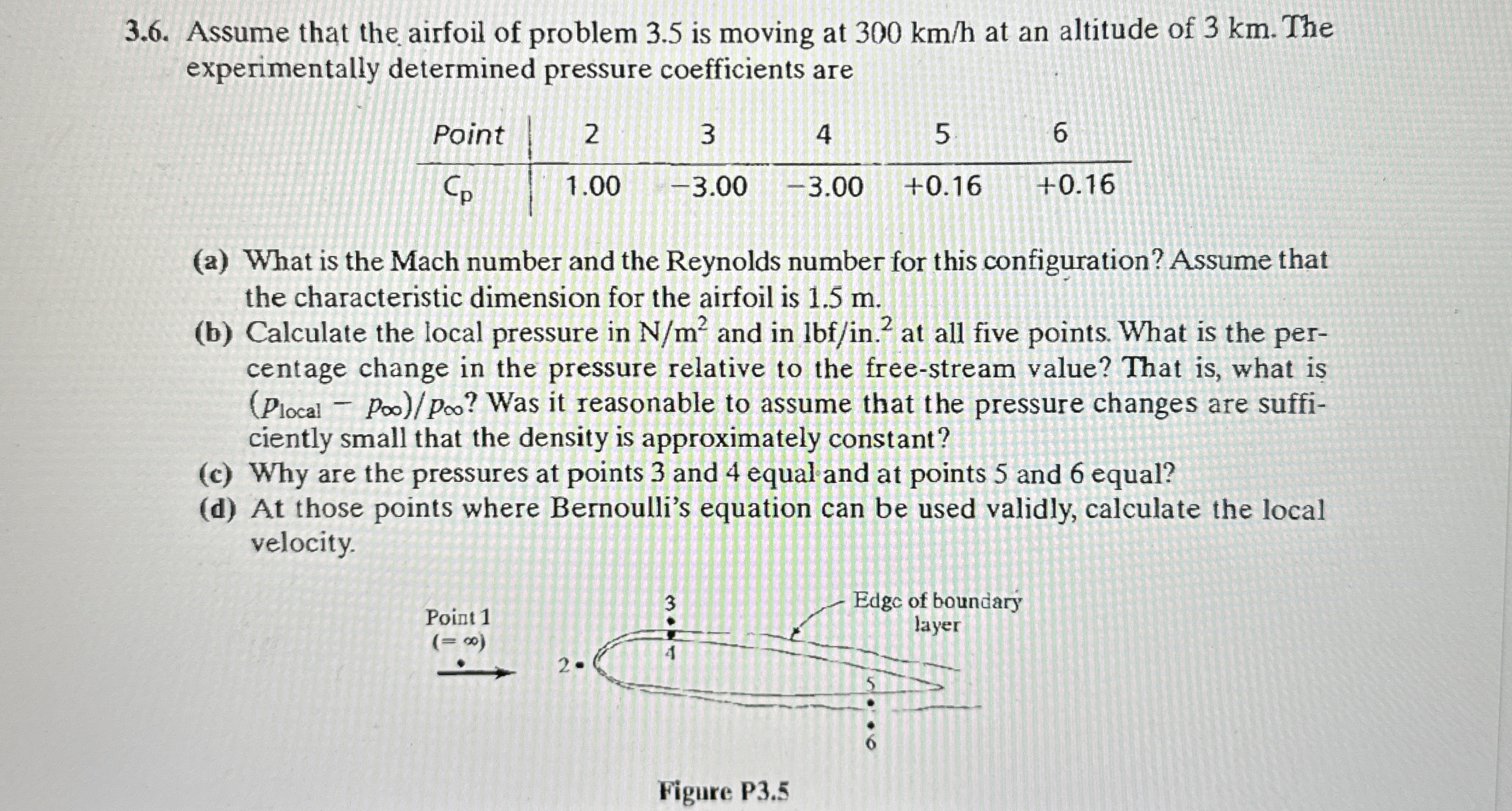 3 . 6 . Assume that the airfoil of problem 3 . 5