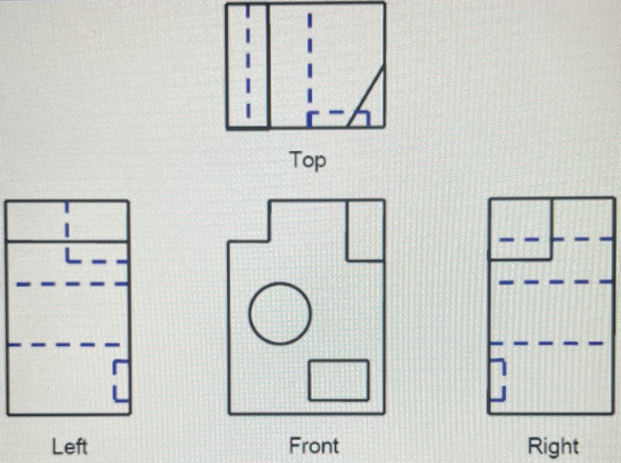 Make an isometric sketch of the object depicted