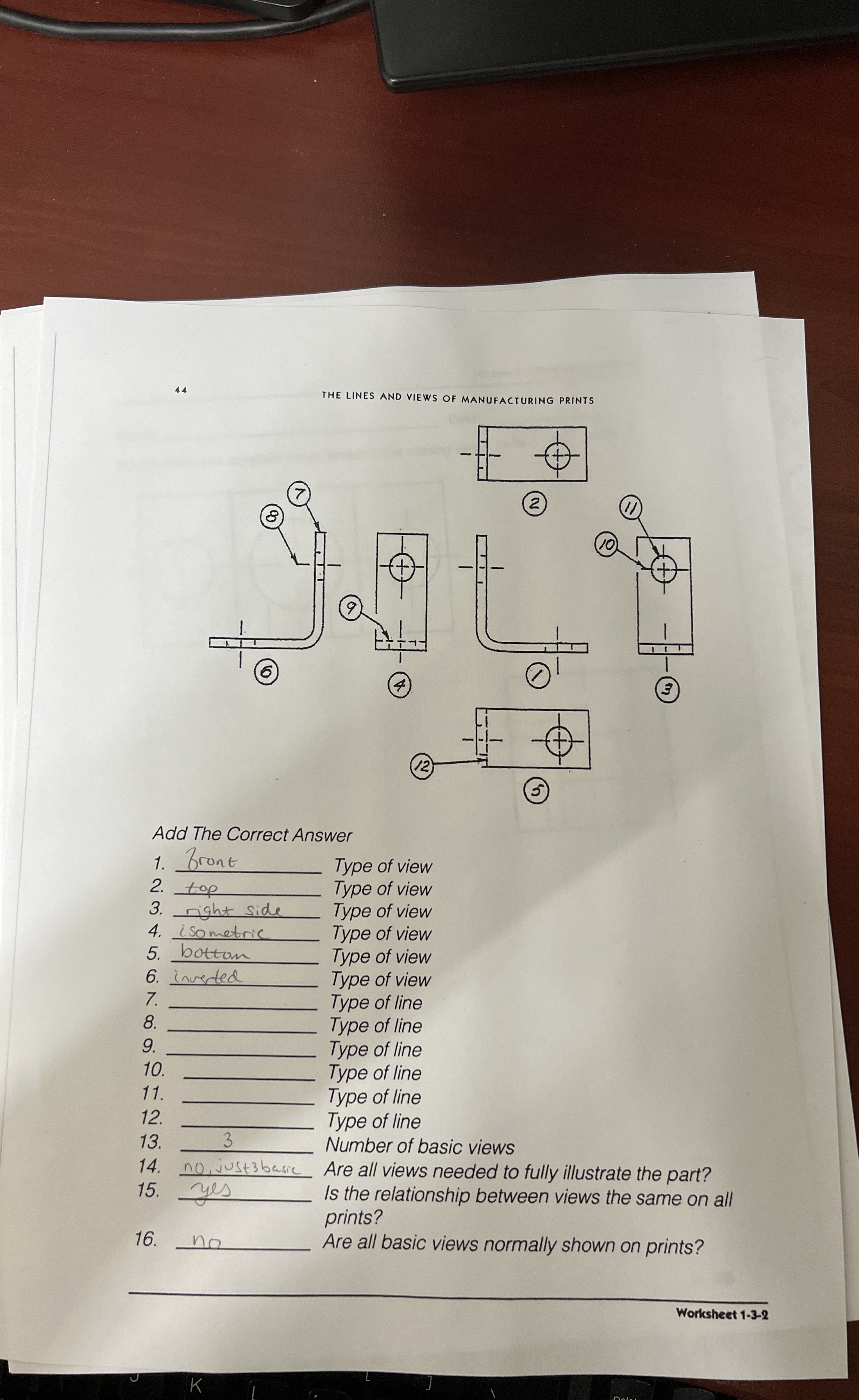 Add The Correct Answer Type of view Type of view