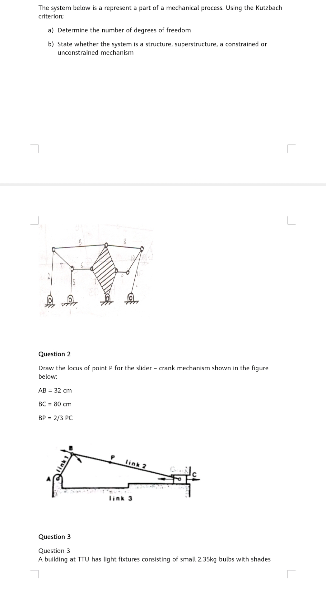 The system below is a represent a part of a