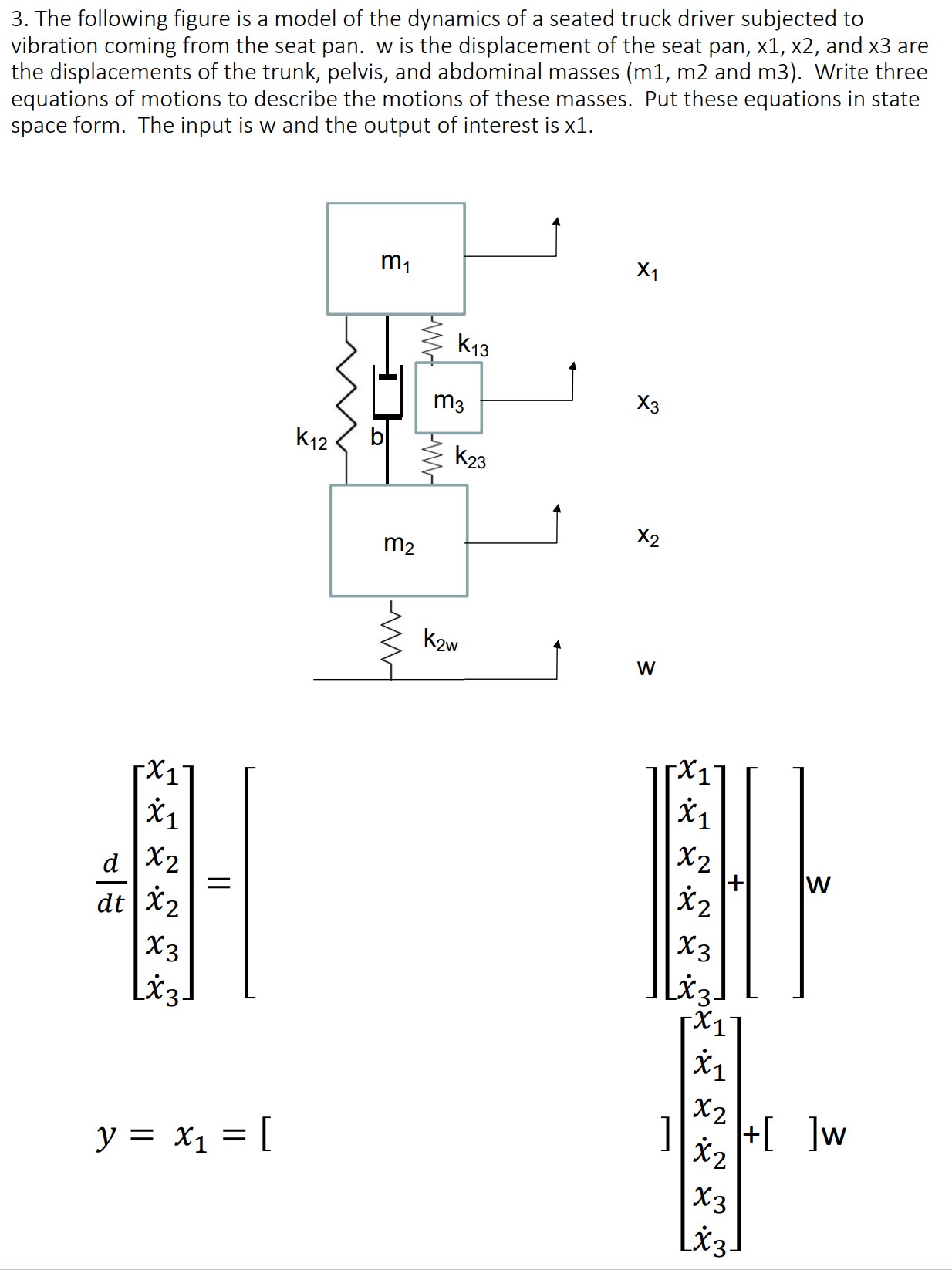 The following figure is a model of the dynamics