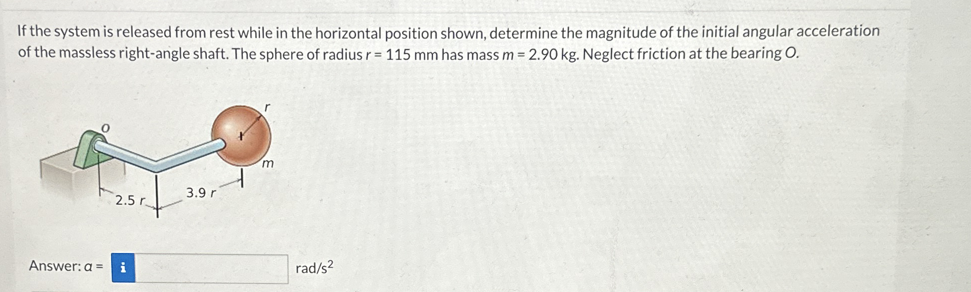 If the system is released from rest while in the