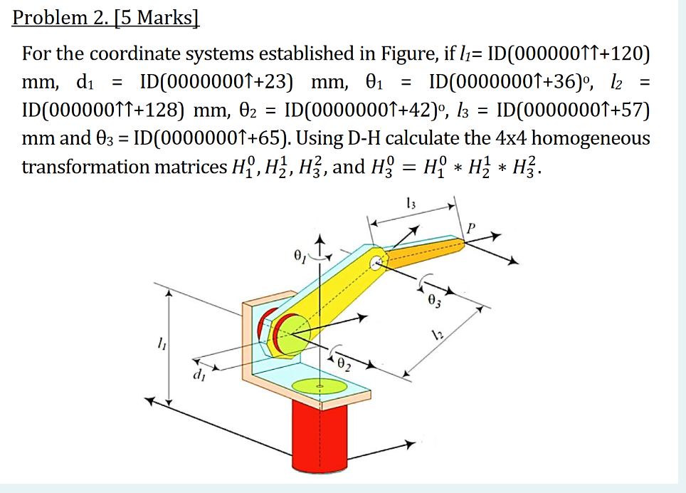 Problem 2 . [ 5 Marks ] For the coordinate