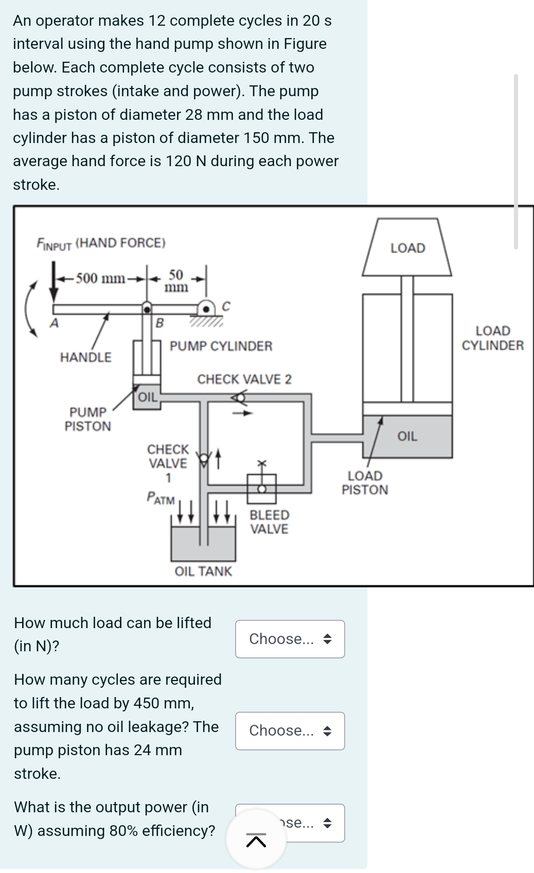 An operator makes 1 2 complete cycles in 2 0 s