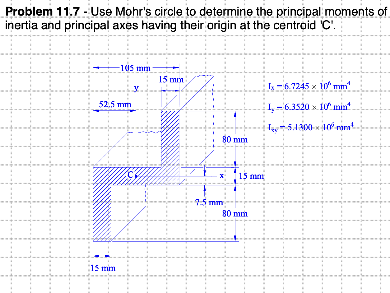 Problem 1 1 . 7 - Use Mohr's circle to determine