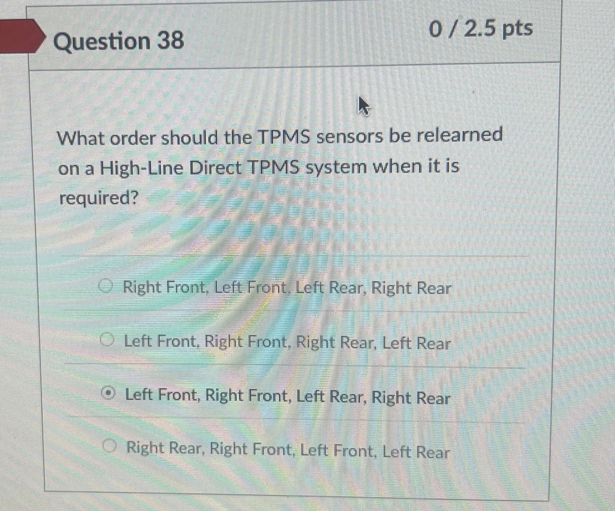Question 3 8 0 2 . 5 p t s What order should the