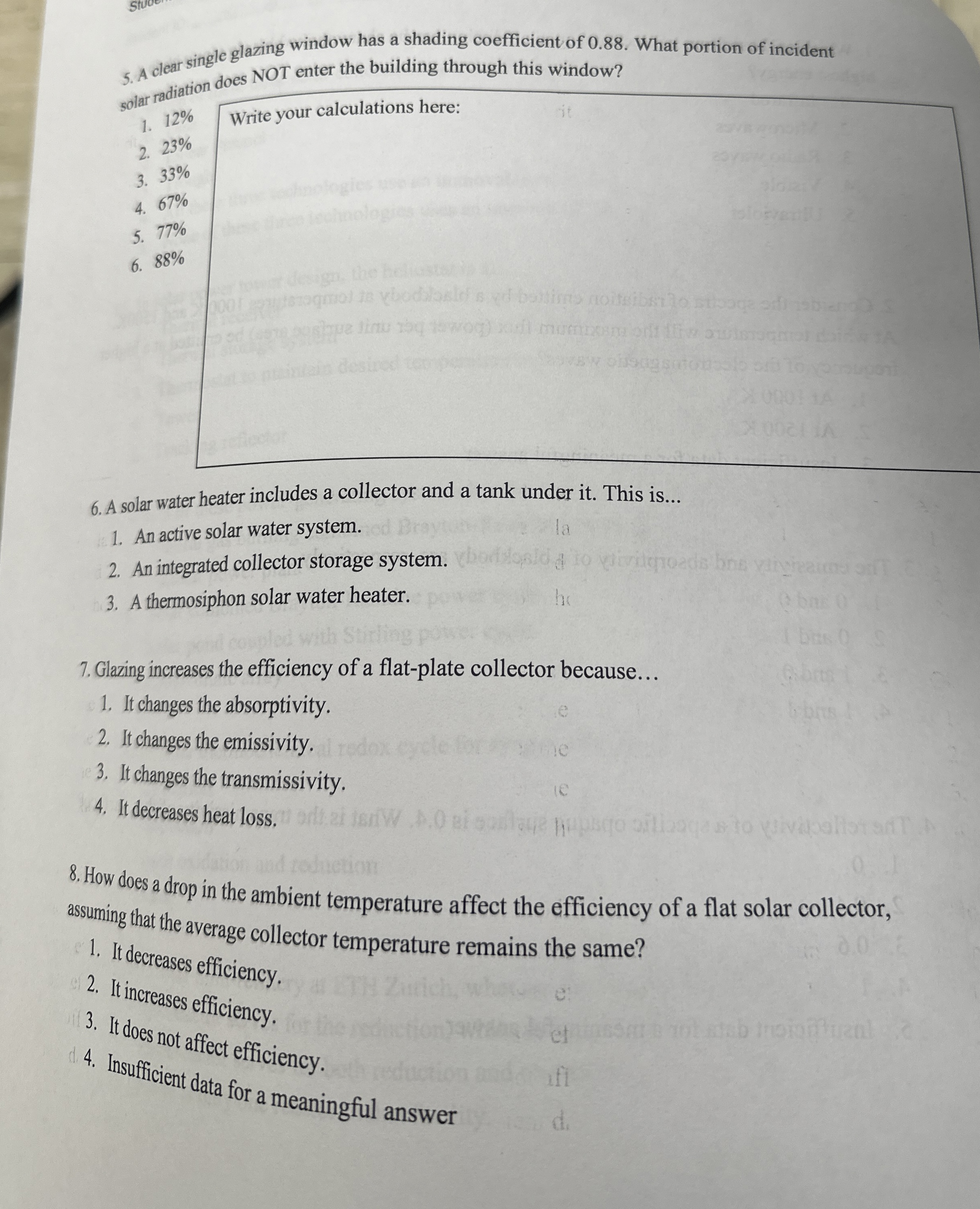 A clear single glazing window has a shading