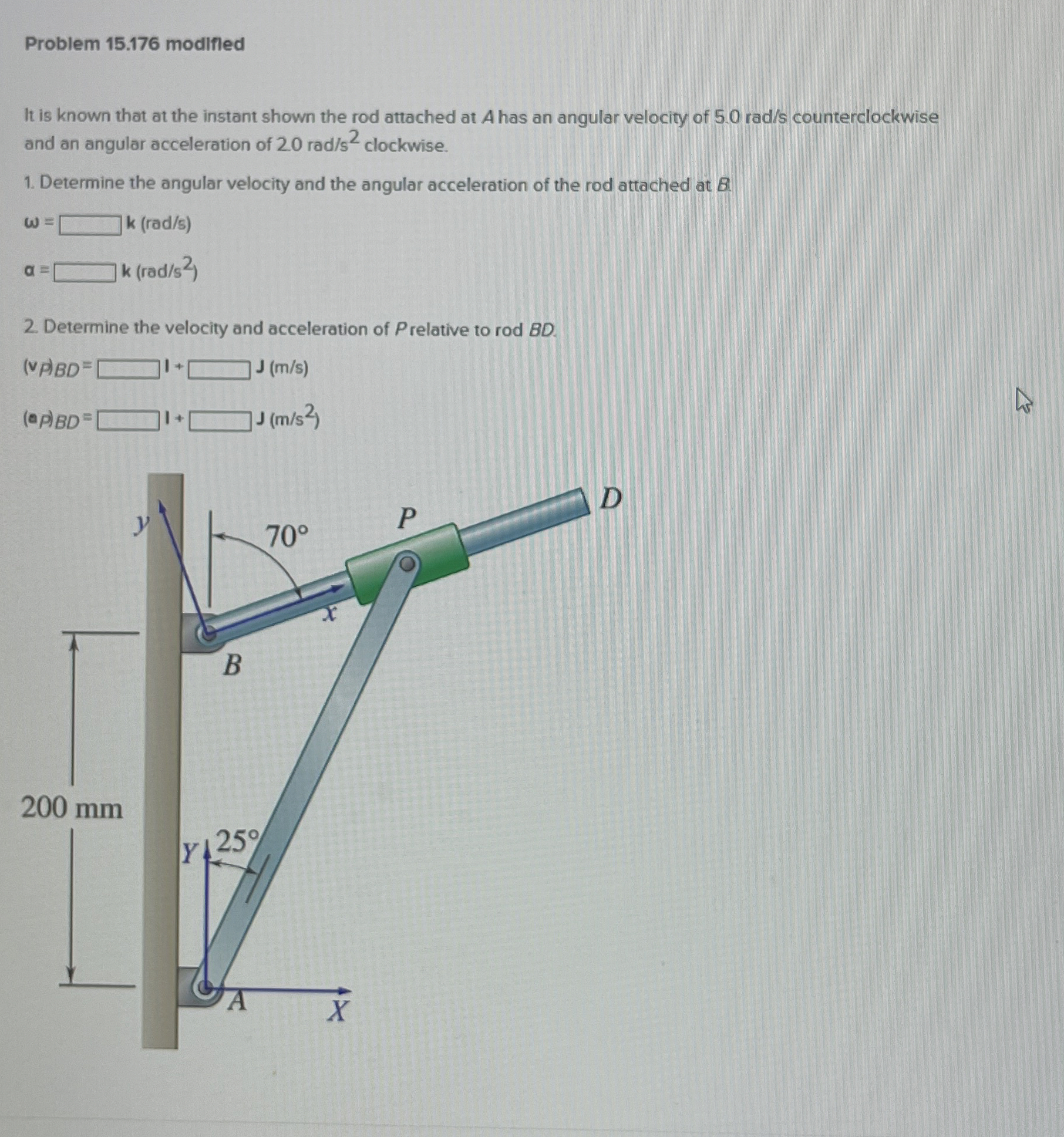 Problem 1 5 . 1 7 6 modifled It is known that at
