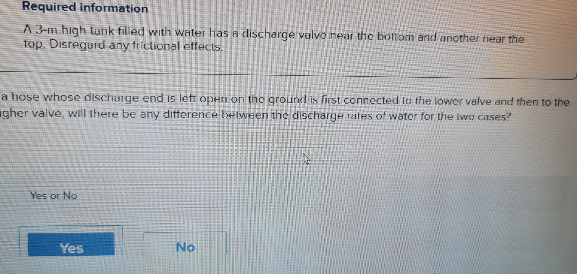 Required information A 3 - m - high tank filled