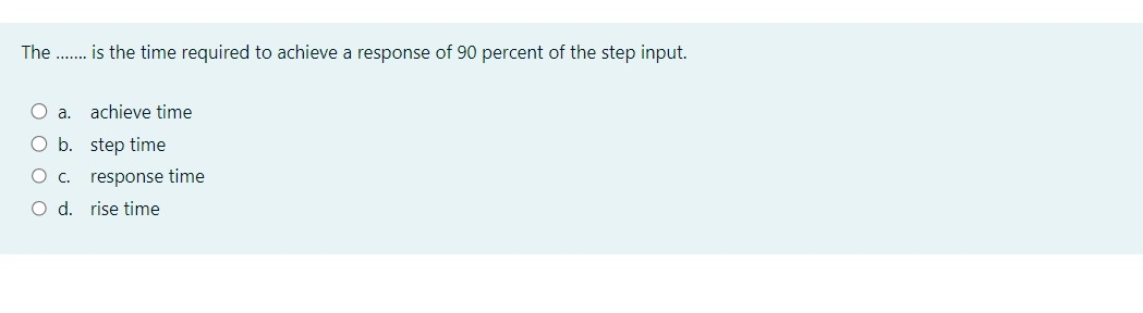 The q , is the time required to achieve a