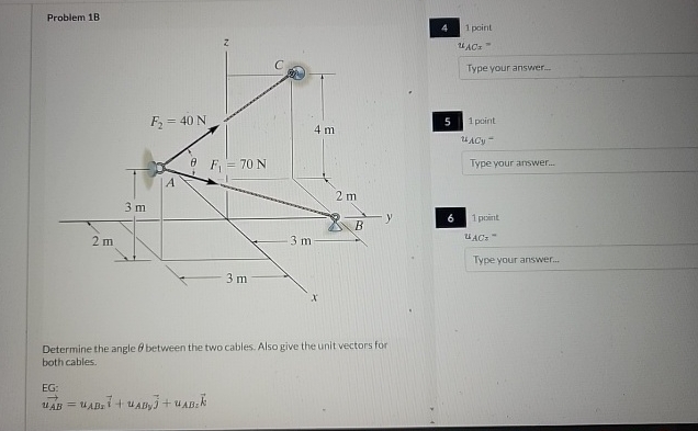 4 1 point u A C x = Type your answer. - . 5 1