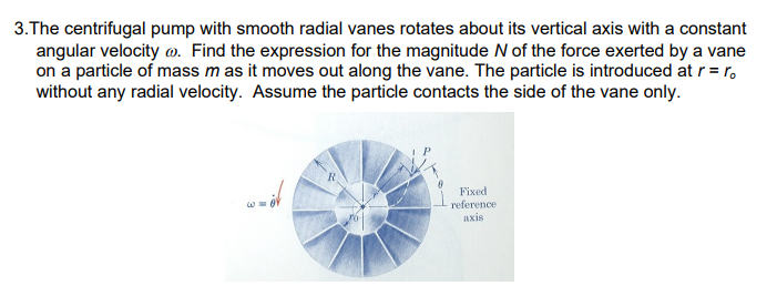 3 . The centrifugal pump with smooth radial vanes
