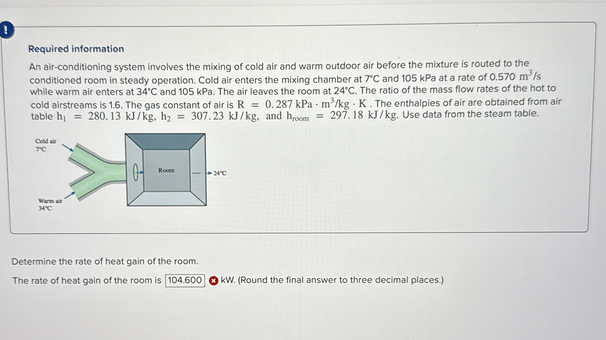Required information An air - conditioning system