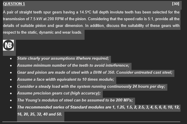 A pair of straight teeth spur gears having a 1 4