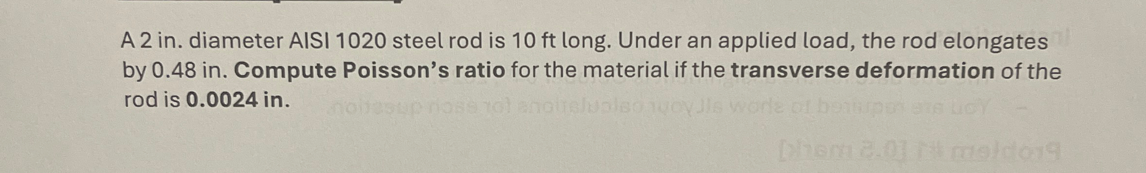 A 2 in . diameter AISI 1 0 2 0 steel rod is 1 0