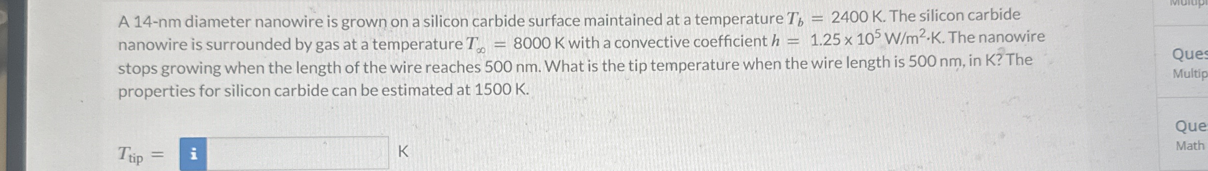 A 1 4 - nm diameter nanowire is grown on a