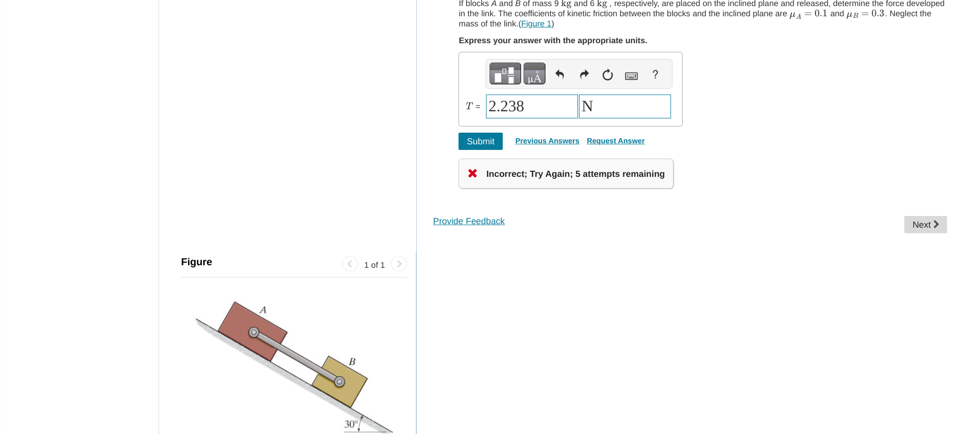 If blocks A and B of mass 9 kg and 6 kg ,
