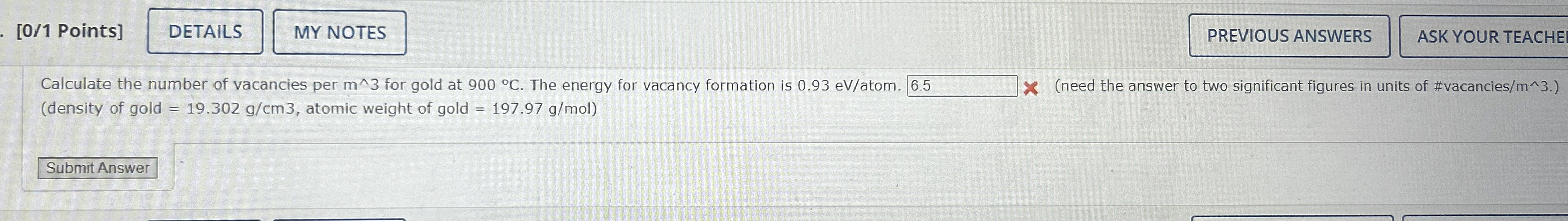 [ 0 / 1 Points ] Calculate the number of