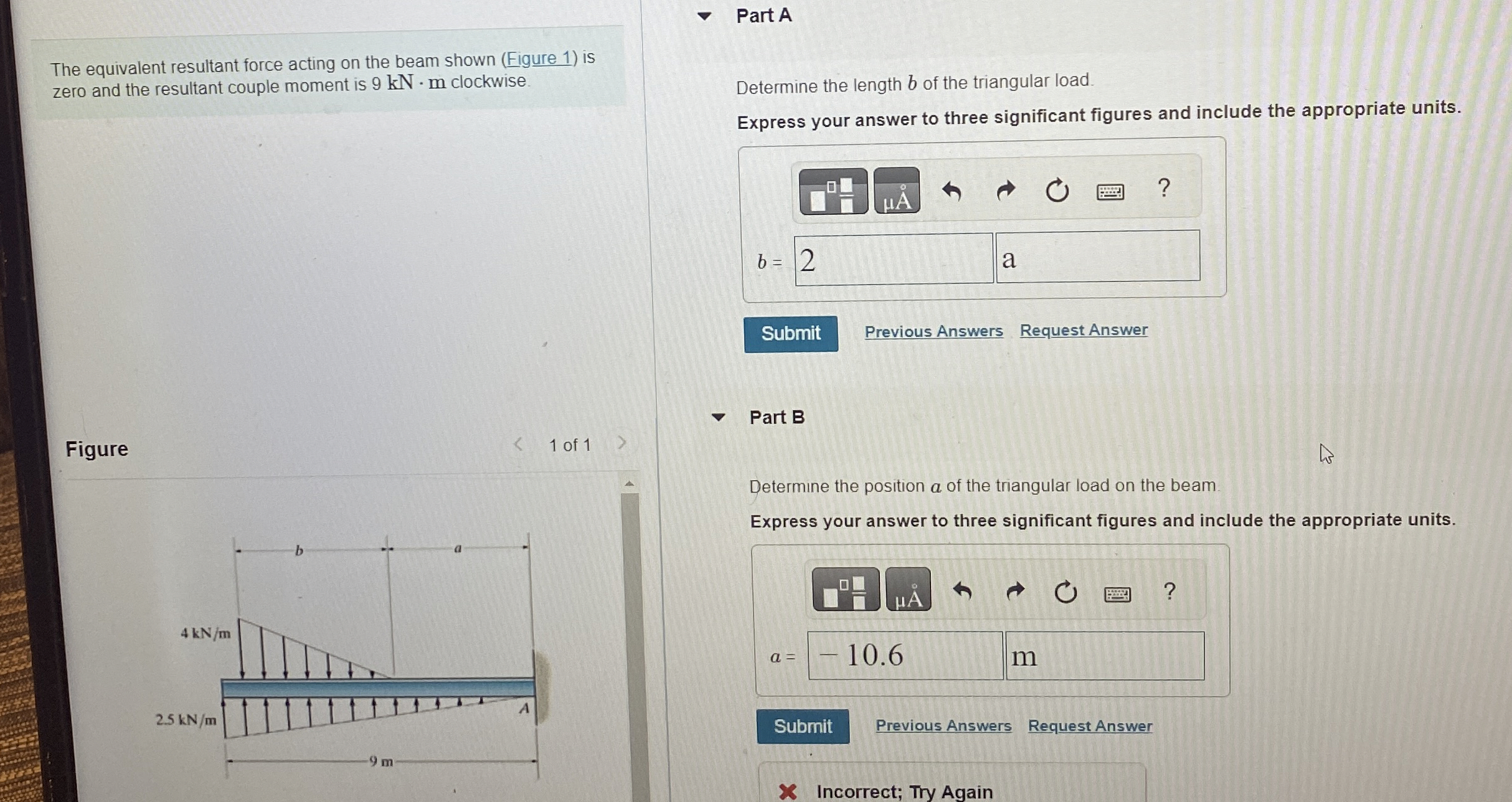 Part A The equivalent resultant force acting on