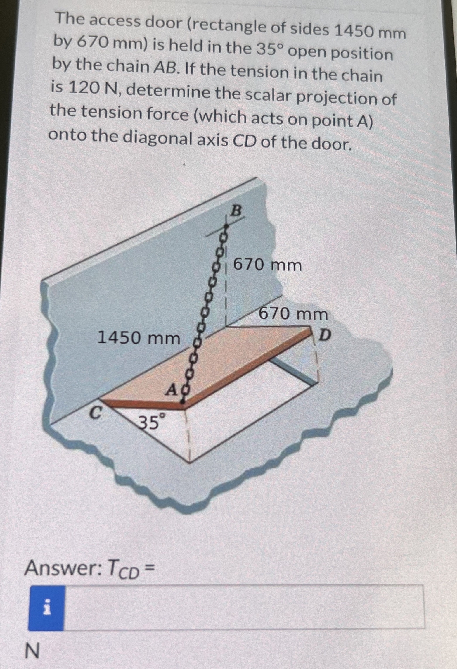 Send to an Expert! The access door ( rectangle of