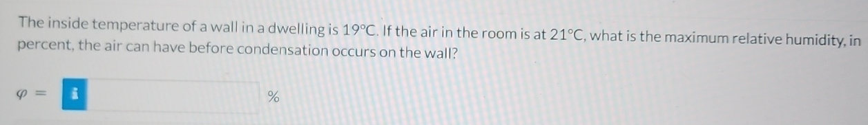 Steps for The inside temperature of a wall in a