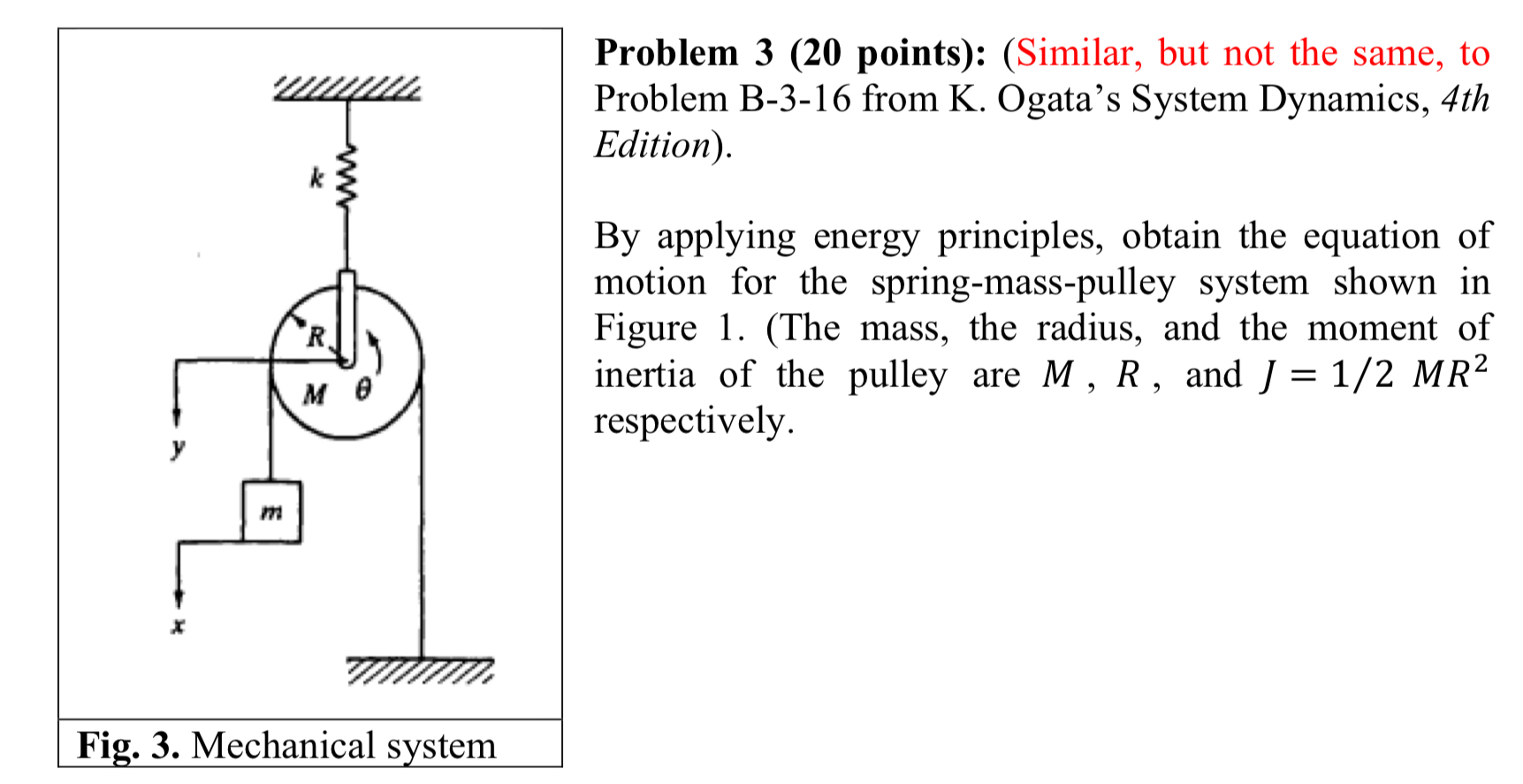 Problem 3 ( 2 0 points ) : ( Similar , but not