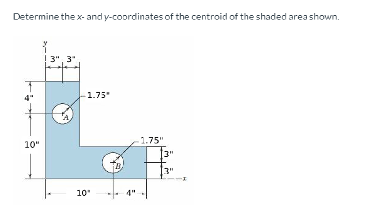 Determine the x - and y - coordinates of the
