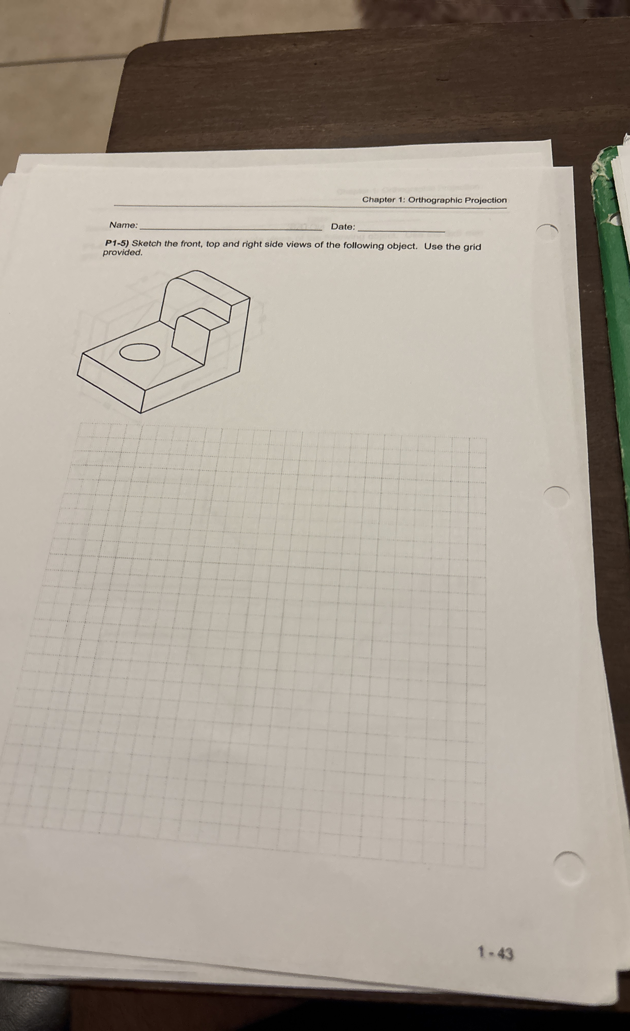Chapter 1 : Orthographic Projection Name: q ,