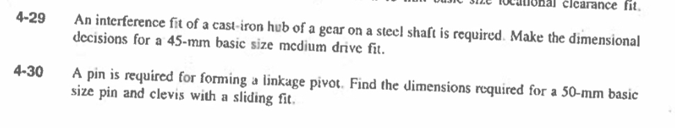 4 - 2 9 An interference fit of a cast - iron hub