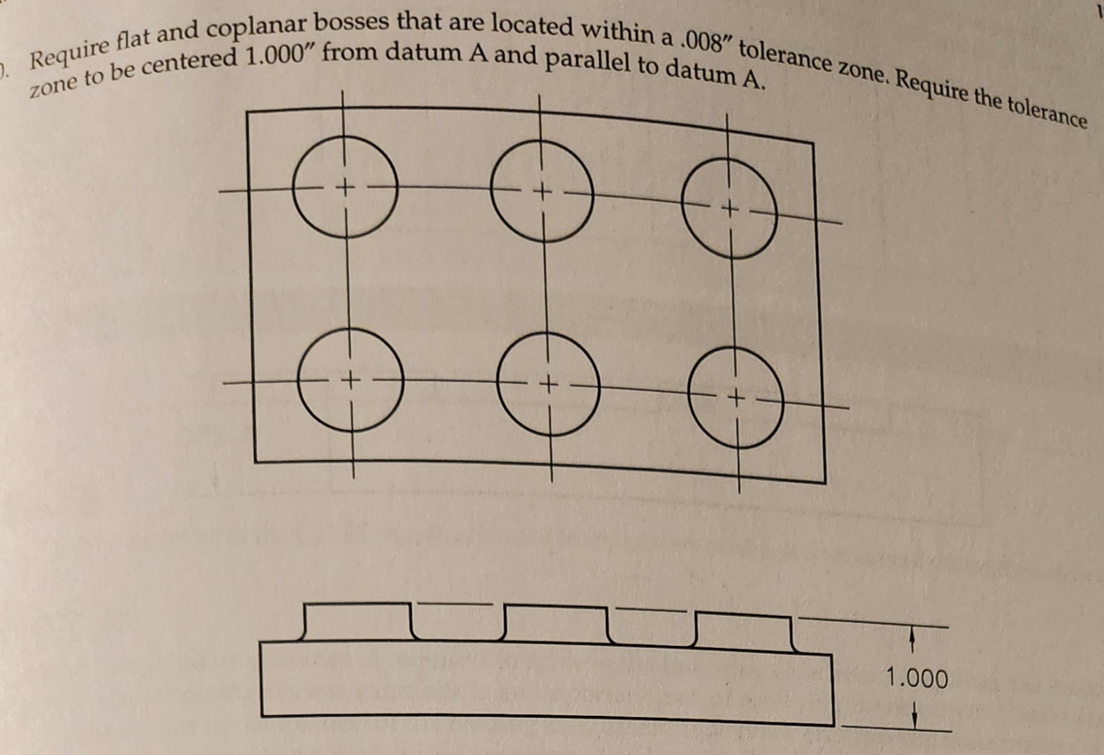 Require flat and coplanar bosses that are located