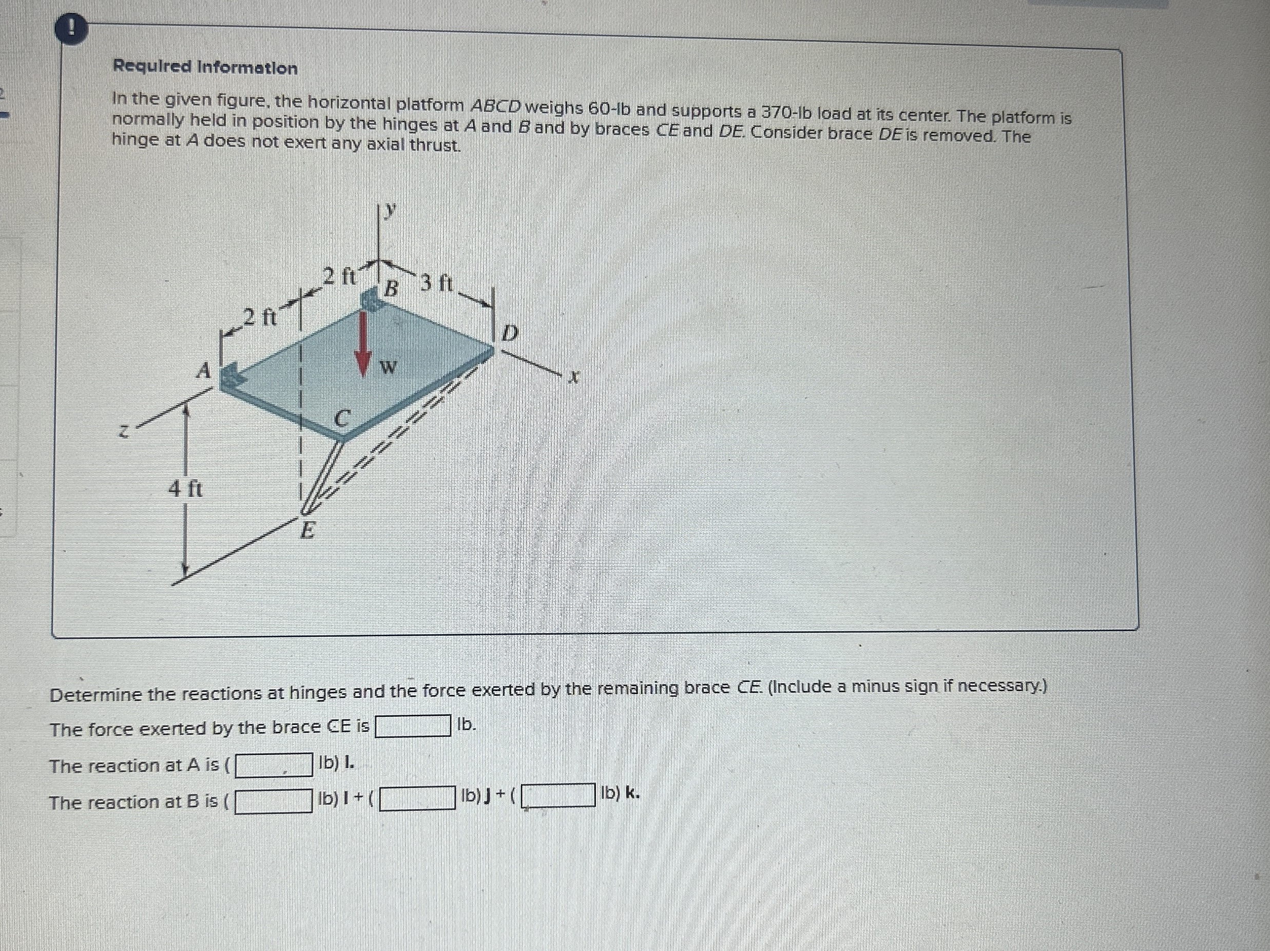 ! Requlred Informatlon In the given figure, the