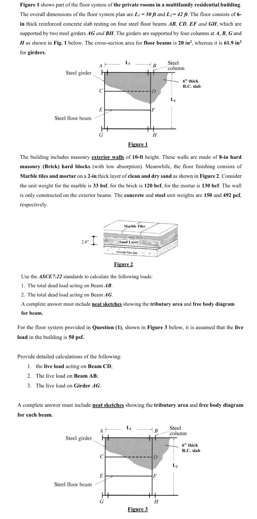 Question 1 Figure 1 shows part of the floor