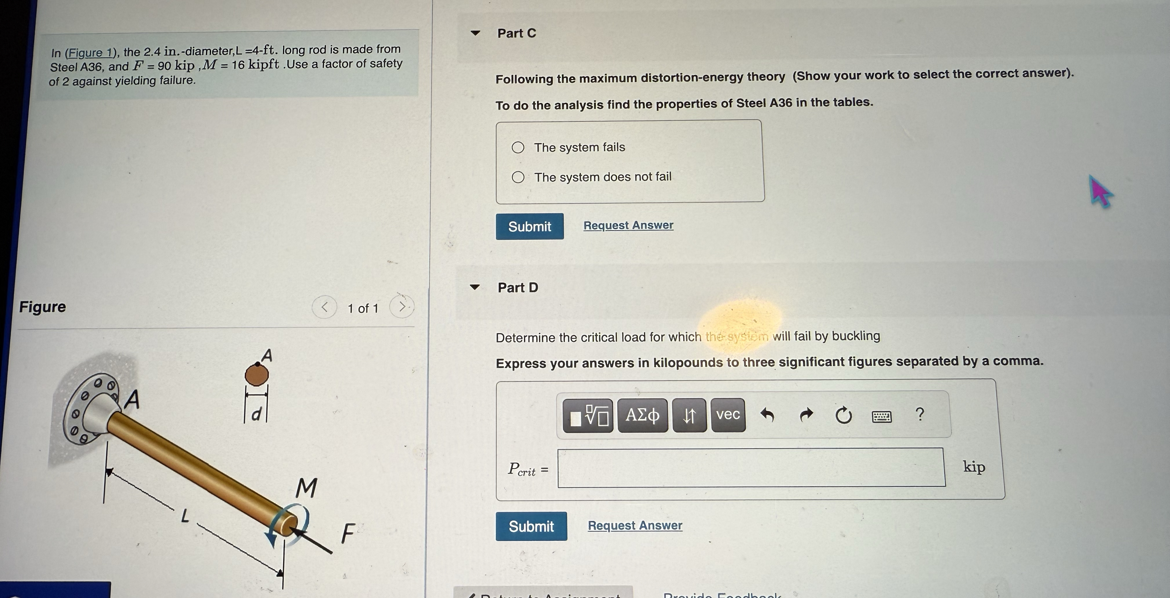 In ( Figure 1 ) , the 2 . 4 in . - diameter, L =